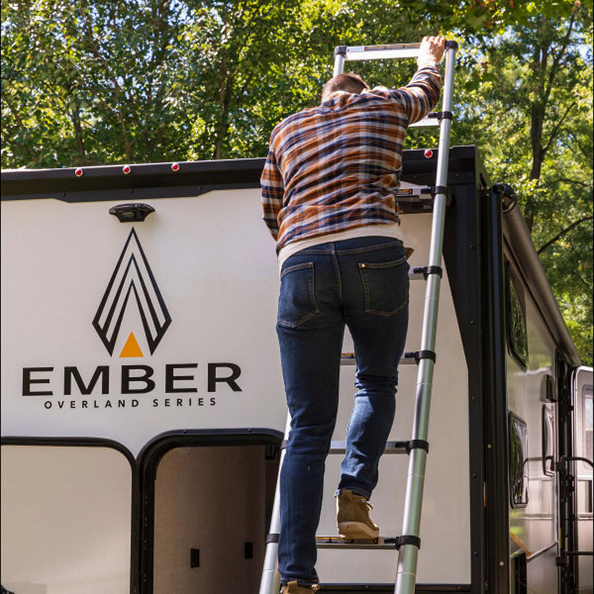 Lippert <StartList><FeaturesBullets>Lippert 2021097938 On-The-Goâ¢ 12-1/2' Telescoping Ladder</FeaturesBullets></StartList> - 2021097938 - official Lippert product image 4