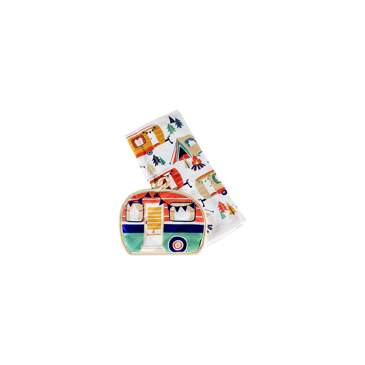 Lippert 2023051697 Kitchen Towel & Potholder Set - Camp Print, 2 Piece - 2023051697