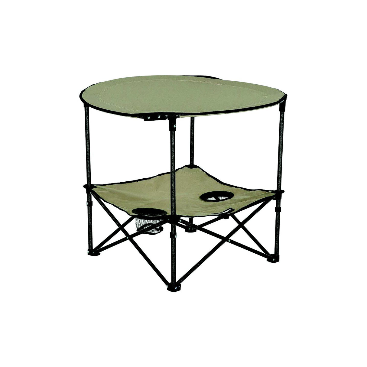 Lippert Components Lippert 2023053721 Lippert Two-Tier Folding Camping Table - Sand, 4.3" x 14.6" x 27.4" Folded , 80 lbs. - 2023053721