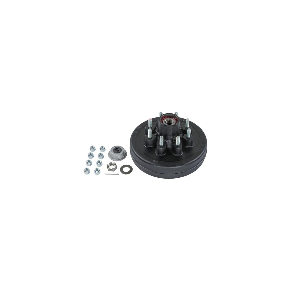Lippert Components Lippert 2024013261 Brake Drum Hub Kit 12" with Installed Bearings - 8 on 6-1/2", 9/16" Studs, 7,000-lb. Axles #2024013261