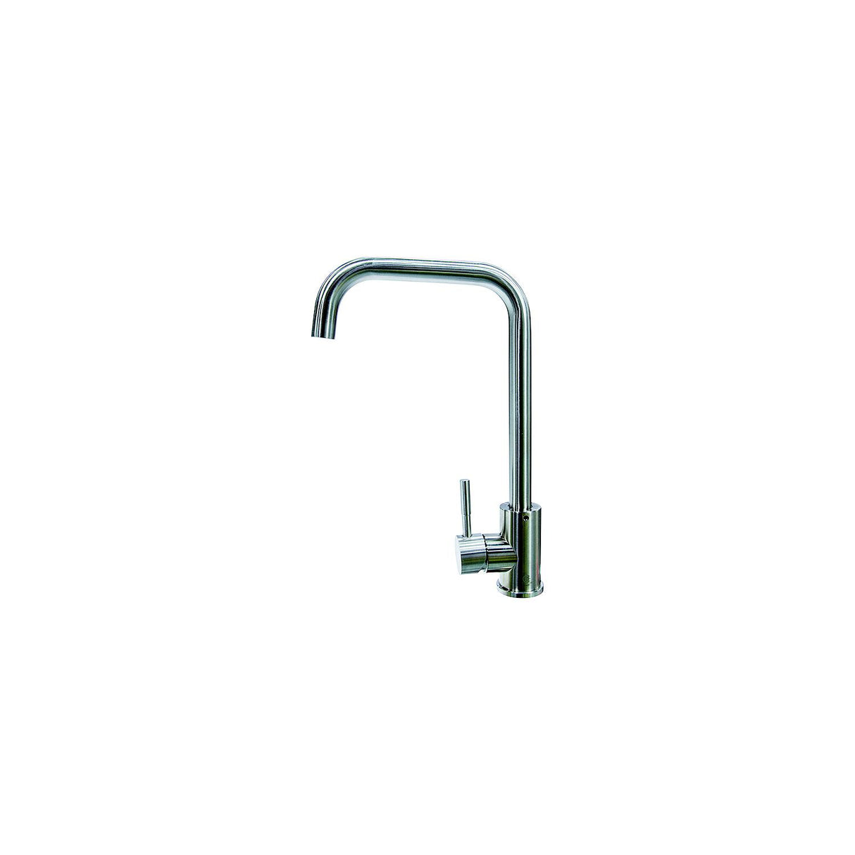 Lippert Flow-Max 719325 Gooseneck Single Hole Faucet, Square, Stainless Steel - 719325