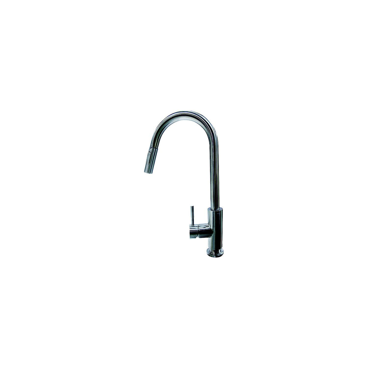 Lippert Flow-Max 719333 Pull Down Single Hole Faucet, Bullet Style, Stainless Steel - 719333