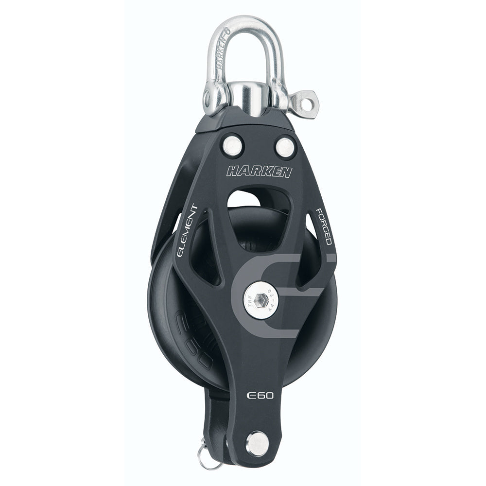 Bloque de elemento único de aluminio Harken de 60 mm con arraigo giratorio [6261]