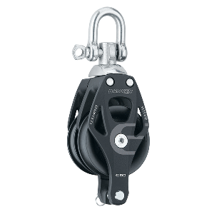 Harken 60mm Double Aluminum Element Block w/Swivel &amp; Becket - 6270
