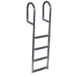 Dock Edge Welded Aluminum Fixed Wide Step Ladder - 4-Step - DE2044F