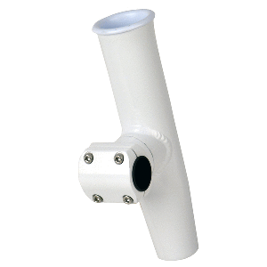 C.E. Smith Adjustable Mid Mount Rod Holder - 1.66" or 1-1/2" OD - White Powder Coat Aluminum with Sleeve &amp; Hex Key - 53775