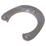 Mate Series Stainless Steel Rod &amp; Cup Holder Backing Plate f/Round Rod/Cup Only f/3-3/4" Holes - C1334314