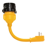 Adaptador de bloqueo Camco PowerGrip - 15A/125V macho a 30A/125V hembra con bloqueo [55635]