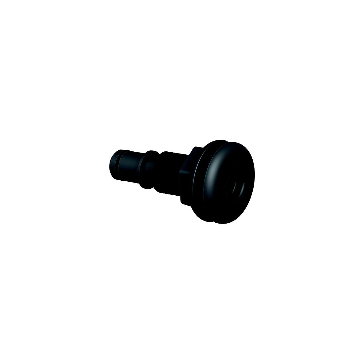 Flow-Rite MA011QLB Qwik-Lok Thru-Hull Fitting, 3/4", Black, Straight Flanged - image 1