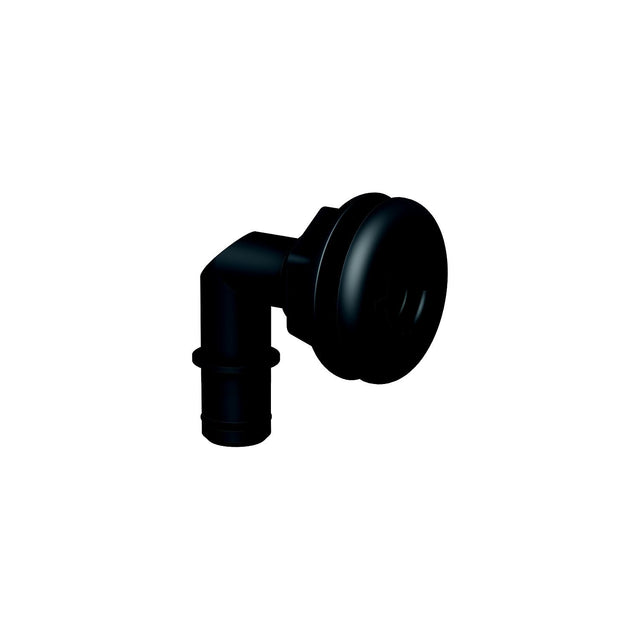 Flow-Rite MA027QLB Qwik-Lok Thru-Hull Fitting, 3/4", Black, Elbow Flanged - image 1