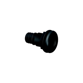 Flow-Rite MA043QLB Qwik-Lok Thru-Hull Fitting, 1-1/8", Black, Straight Threaded (internal), Flanged - image 1