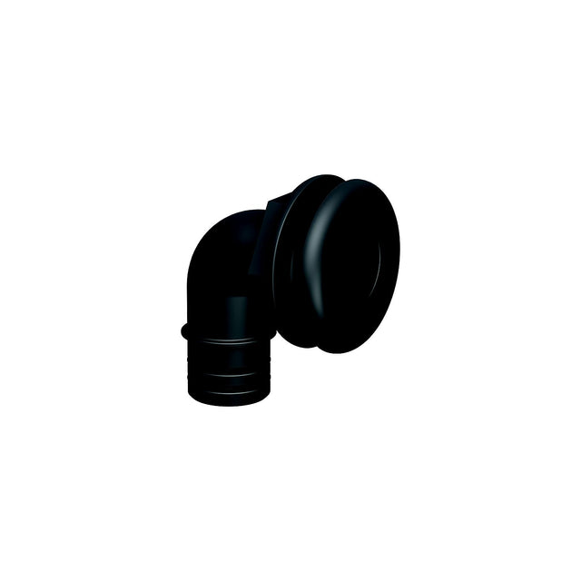 Flow-Rite MA044QLB Qwik-Lok Thru-Hull Fitting, 1-1/8", Black, Elbow Threaded (internal), Flanged - image 1