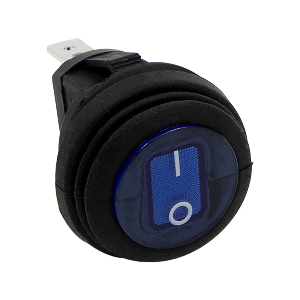 HEISE LED Lighting Systems HEISE Rocker Switch - Illuminated Blue Round - 5-Pack - HE-BRS