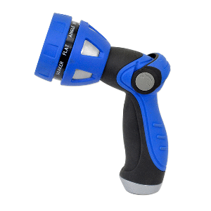 HoseCoil Thumb Lever Nozzle w/Metal Body &amp; Nine Pattern Adjustable Spray Head - WN815