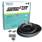 TACO Marine TACO SuproFlex Rub Rail Kit - Black w/Flex Chrome Insert - 2"H x 29/32"W x 80'L - V11-9990BBK80-2