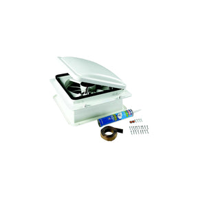 Furrion 2023042193 RV Roof Vent Fan with Lid Install Kit, White, 14" - image 1