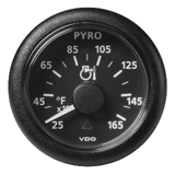 Veratron 52 MM (2-1/16") ViewLine Pyrometer - 250&deg; to 1650&deg;F - Black Dial &amp; Bezel - A2C59512334