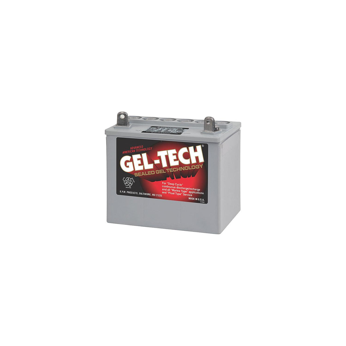 Midstate Battery Battery Gel Tech Dryfit 12 Volt - 8GU1