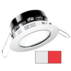 I2Systems Inc i2Systems Apeiron PRO A503 - 3W Spring Mount Light - Round - Cool White &amp; Red - White Finish - A503-31AAG-H