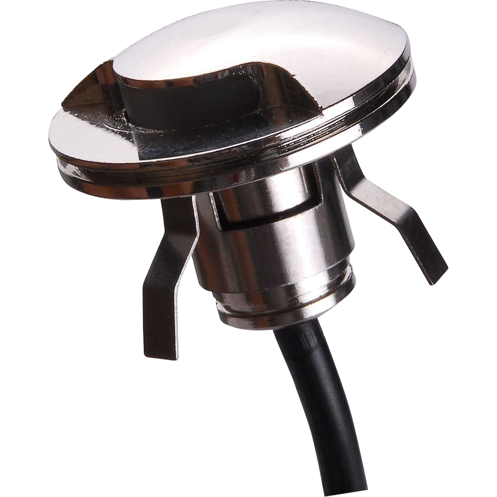 Lunasea 316 Luz de cortesía LED impermeable de acero inoxidable pulido - Blanco cálido - Solo 12 V CC [LLB-57WW-01-00]