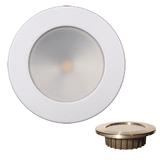 Lunasea Lighting Lunasea Gen3 Warm White, RGBW Full Color 3.5&rdquo; IP65 Recessed Light w/White Stainless Steel Bezel - 12VDC - LLB-46RG-3A-WH