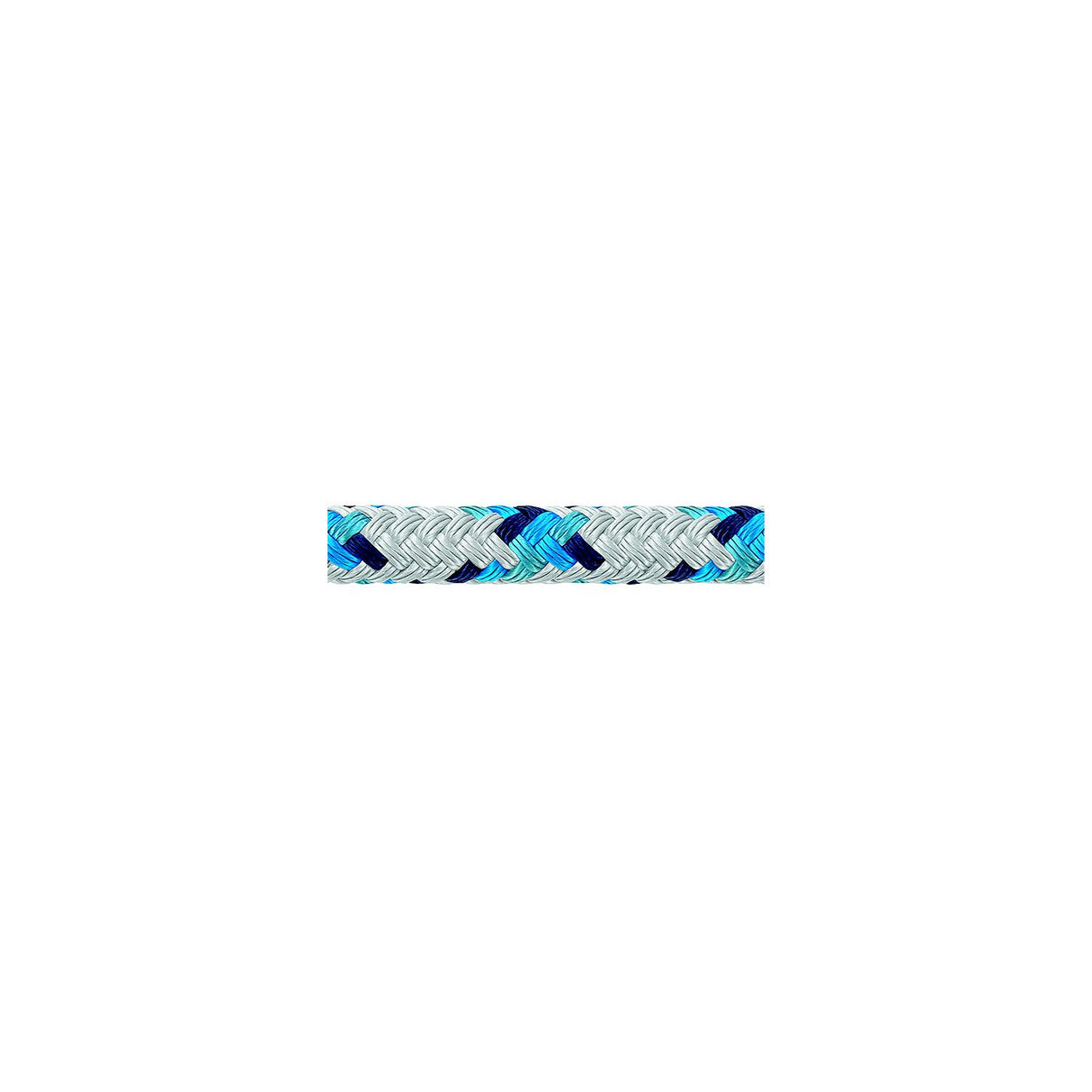 Samson Rope Samson 435016805030 XLS3 Yacht Braid, 1/4" (6mm) x 500', White w/Blue Tracer - 435017000000