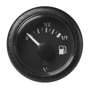 Veratron 52mm (2-1/16") ViewLine Fuel Tank Level Gauge - 0 to 1/1 - Black Dial &amp; Round Bezel - A2C59514079