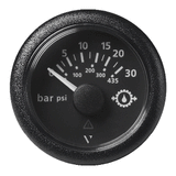 Veratron 52MM (2-1/16") ViewLine Transmission Oil Pressure 30 Bar/435 PSI - Black Dial &amp; Round Bezel - A2C59514141