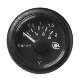 Veratron 52MM (2-1/16") ViewLine Boost Pressure Gauge 2 Bar/30 PSI - Black Dial &amp; Round Bezel - A2C59514149