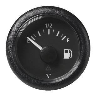 Veratron 52MM (2-1/16") ViewLine Fuel Level Gauge Empty/Full - 240-33.5 OHM - Black Dial &amp; Round Bezel - A2C59514094