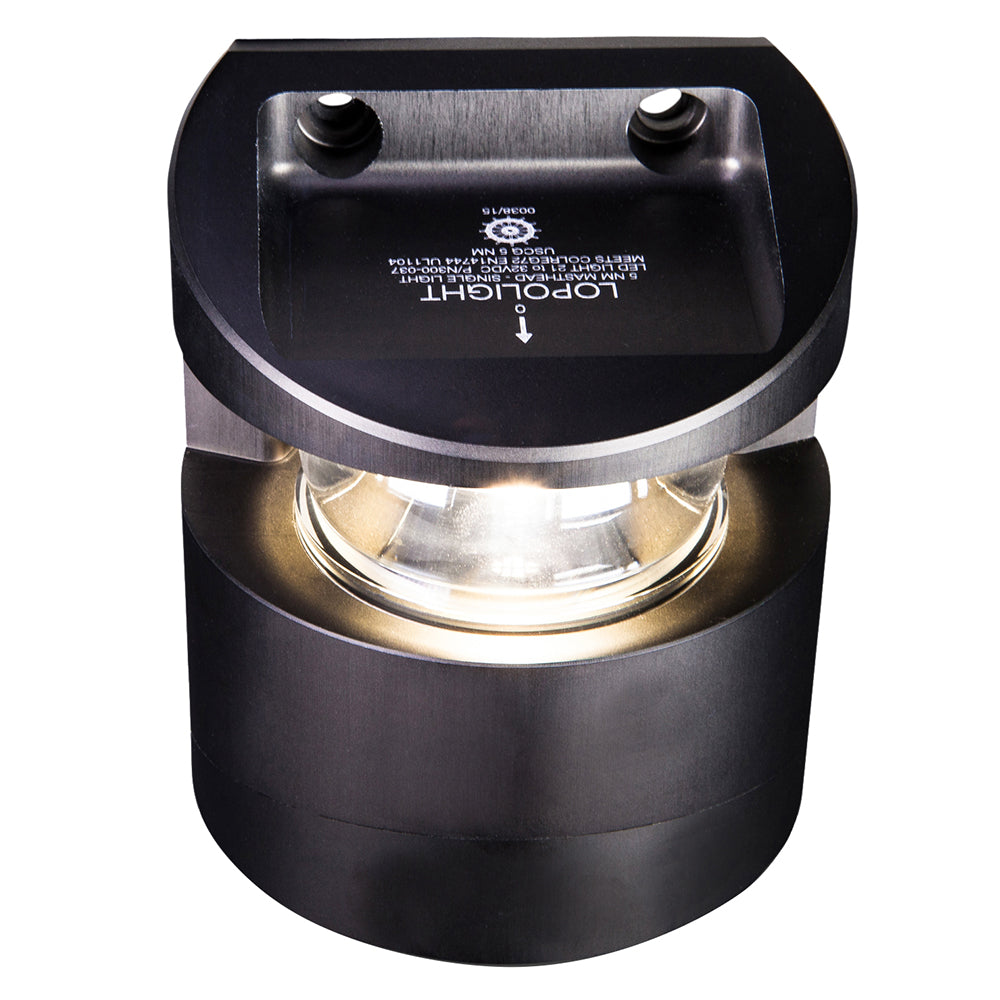 Lopolight Series 300-037 - Luz de mástil - 5NM - Montaje vertical - Blanco - Carcasa negra [300-037B]