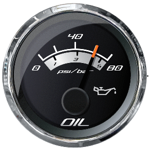 Faria Beede Instruments Faria Platinum 2" Oil Pressure Gauge - 80 PSI - 22024