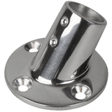 Sea-Dog Rail Base Fitting 2-3/4" Round Base 60&deg; 316 Stainless Steel - 1" OD - 280601-1