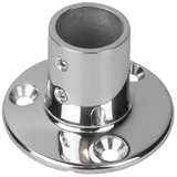 Sea-Dog Rail Base Fitting 2-3/4" Round Base 90&deg; 316 Stainless Steel - 1" OD - 280901-1