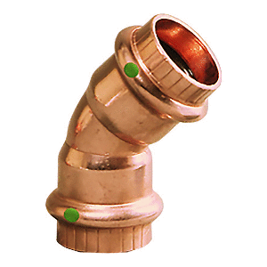 Viega ProPress 1/2" - 45&deg; Copper Elbow - Double Press Connection - Smart Connect Technology - 77607