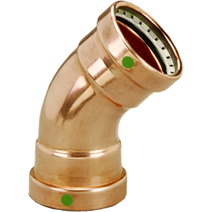 Viega ProPress 2-1/2" - 45&deg; Copper Elbow - Double Press Connection - Smart Connect Technology - 20653