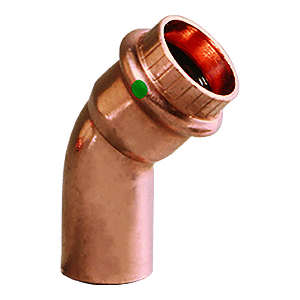 Viega ProPress 1" - 45&deg; Copper Elbow - Street/Press Connection - Smart Connect Technology - 77058