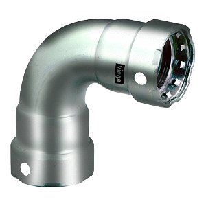 Viega MegaPress 1/2" 90&deg; Stainless 304 Elbow - Double Press Connection - Smart Connect Technology - 95005