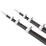 Tigress XD 3K Carbon Fiber Telescoping Outrigger Poles - 21' - Matte Black/ Silver - Pair - 88679-4