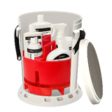 Shurhold 5 Gallon White Bucket Kit - Includes Bucket, Caddy, Grate Seat, Buff Magic, Pro Polish Brite Wash, SMC &amp; Serious Shine - 2465
