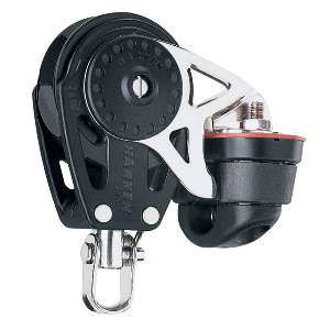 Harken 40mm Carbo Single Ratchet Block w/Swivel Becket &amp; Cam Cleat - 2610