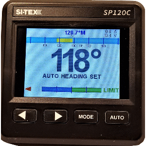 SI-TEX SP-120 Color System w/Rudder Feedback &amp; 18CI Pump - SP120C-RF-2
