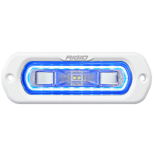 RIGID Industries SR-L Series Marine Spreader Light - White Flush Mount - White Light w/Blue Halo - 51201