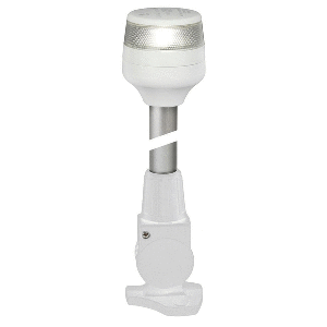 Hella Marine 2nm All Round White Fold Down Pole Navigation Lamp - 8" - White Base - 980960291