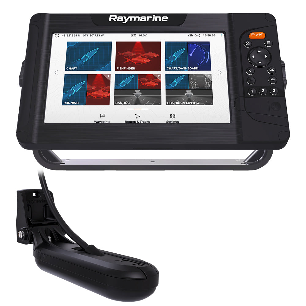Raymarine Element 9 HV Combo con transductor de montaje en espejo de popa HV-100 Gráfico de Norteamérica [E70534-05-102]