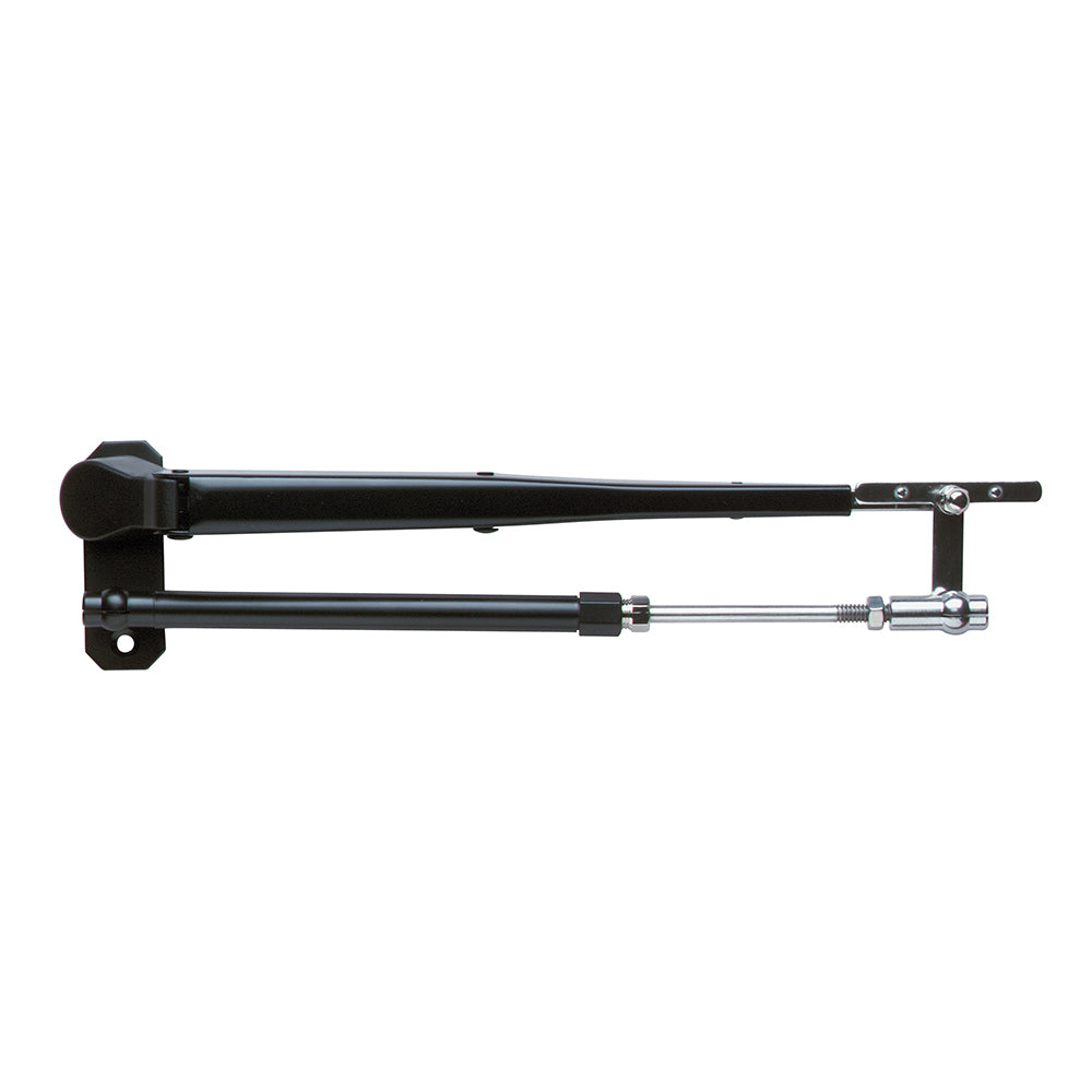 Brazo de limpiaparabrisas Marinco, pantográfico de acero inoxidable negro de lujo - 12"-17" ajustable [33032A]