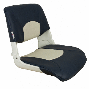 Springfield Marine Springfield Skipper Standard Seat Fold Down - White/Blue - 1061016