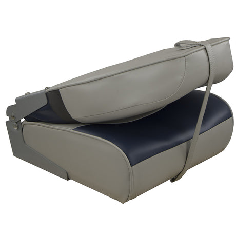Springfield Marine Springfield Premium Wave Folding Seat - Grey/Blue w/Meteor Stripe - 1062031