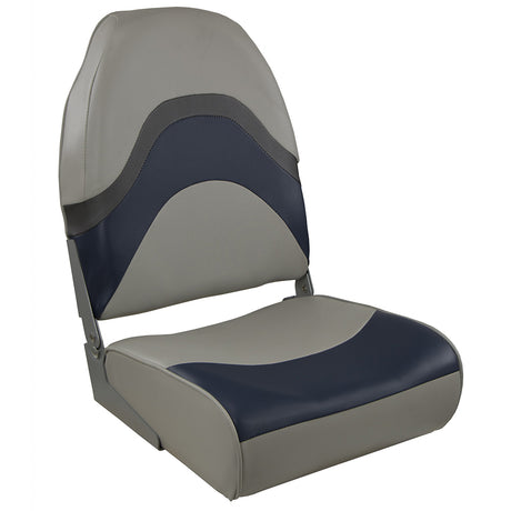 Springfield Marine Springfield Premium Wave Folding Seat - Grey/Blue w/Meteor Stripe - 1062031