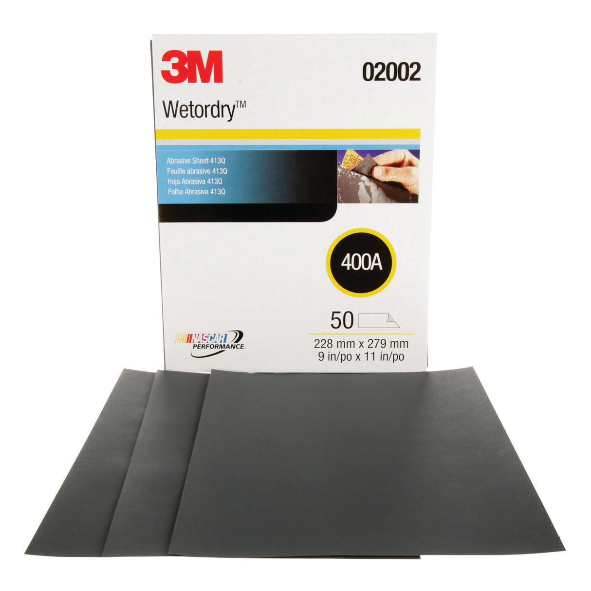 3M Wetordry™ Abrasive Sheets (413Q) - 9” x 11" Dimensions (Grit 400) - 02002 - image 1